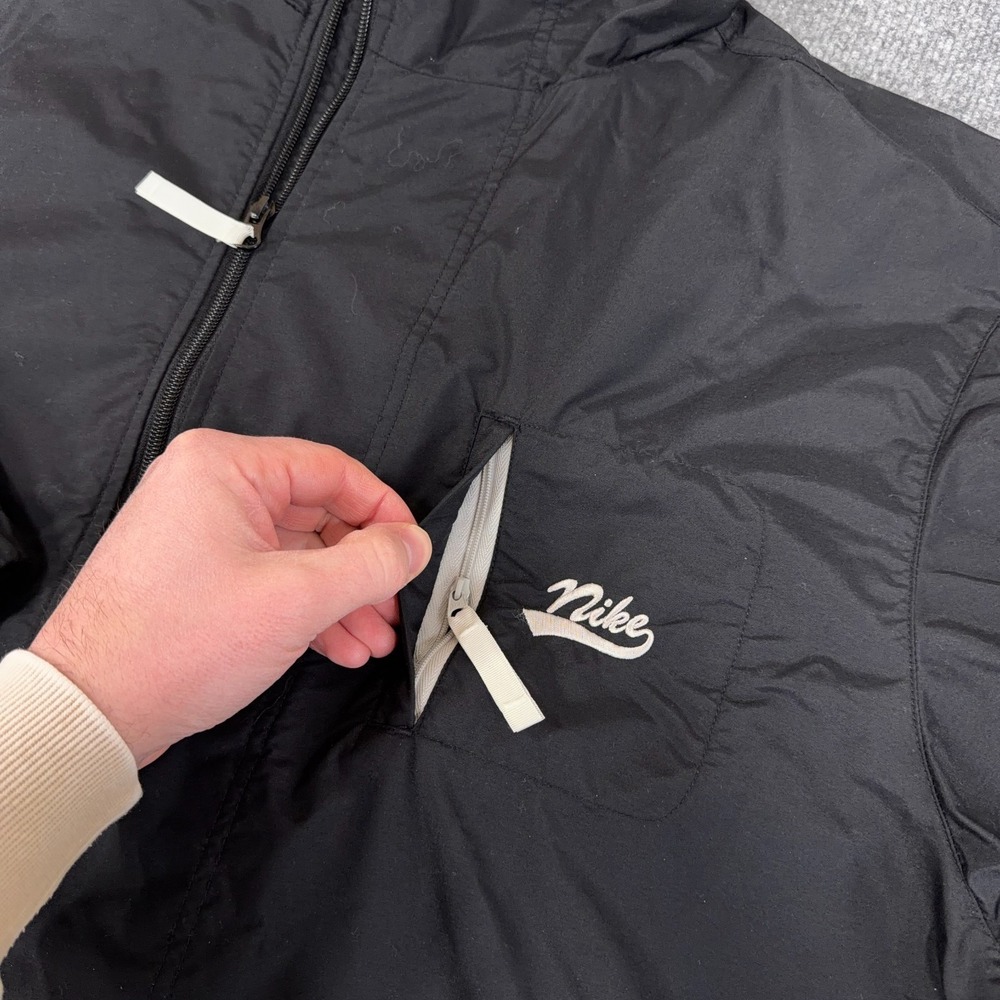 Vintage Nike Jacket Mens Large Script Embroidered Logo Nylon Windbreaker Y2K - Picture 4 of 10
